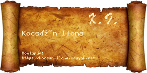Kocsán Ilona névjegykártya
